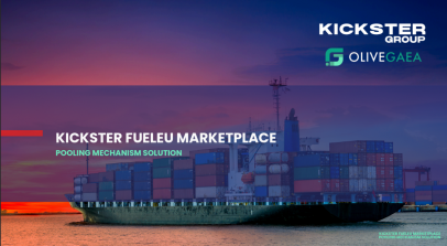 KICKSTER FuelEU Marketplace digital platform logo – maritime compliance and pooling solutions."